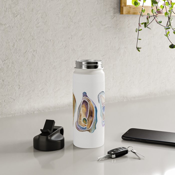 Watercolor Oysters Water Bottle Gallery Image 5