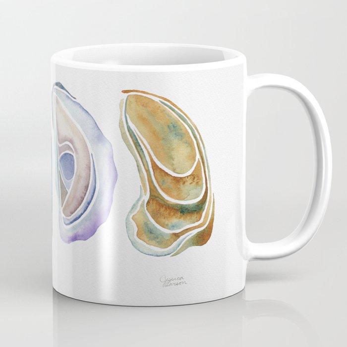 Watercolor Oysters Coffee Mug Gallery Image 1