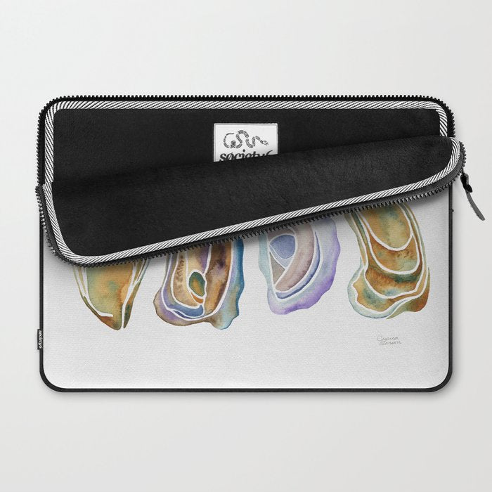 Watercolor Oysters Laptop Sleeve Gallery Image 2