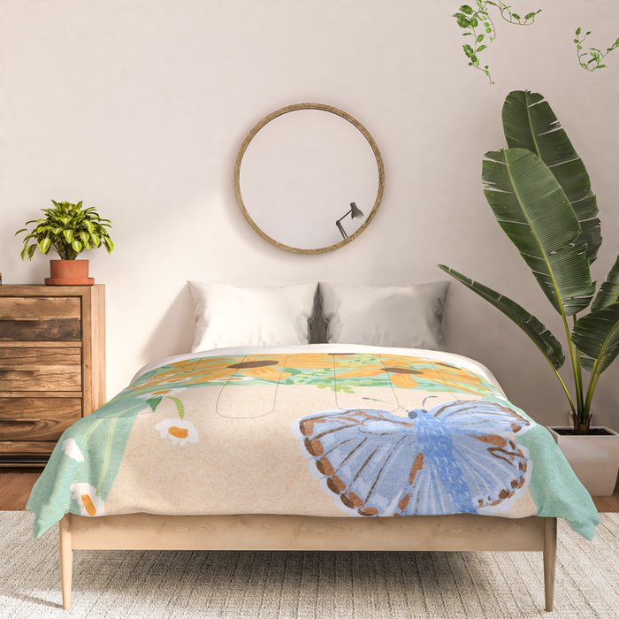 Blue Butterflies and Wildflowers Comforter Gallery Image 3