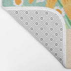 Blue Butterflies and Wildflowers Bath Mat Gallery Image 2