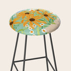 Blue Butterflies and Wildflowers Stool Gallery Image 2