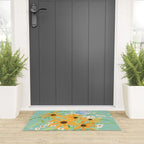 Blue Butterflies and Wildflowers Welcome Mat Gallery Image 3