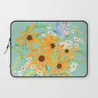 Blue Butterflies and Wildflowers Laptop Sleeve Gallery Image 1