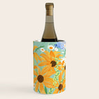 Blue Butterflies and Wildflowers Wine Chiller Gallery Image 1