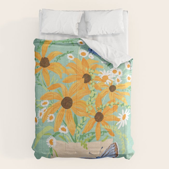 Blue Butterflies and Wildflowers Comforter Gallery Image 6