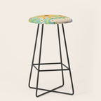 Blue Butterflies and Wildflowers Stool Gallery Image 1