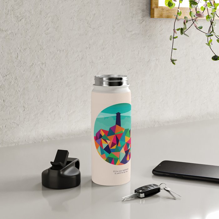 I'll be your lighthouse if you'll be my sea Water Bottle Gallery Image 5