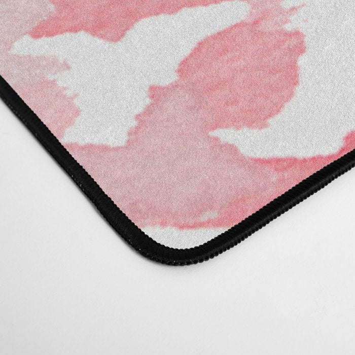 Modern hand painted coral pink teal reef coral floral Desk Mat Gallery Image 4