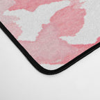 Modern hand painted coral pink teal reef coral floral Desk Mat Gallery Image 4