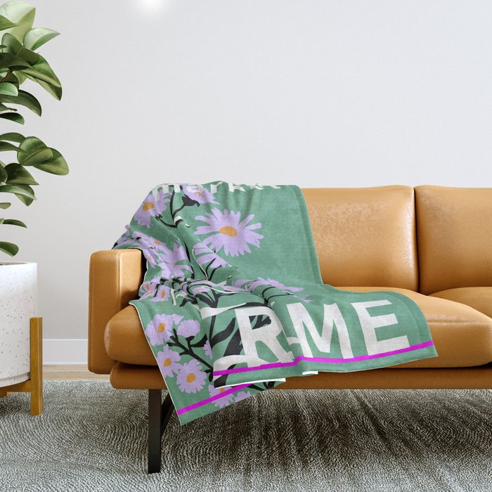 Flower Market Rome Throw Blanket Gallery Image 1