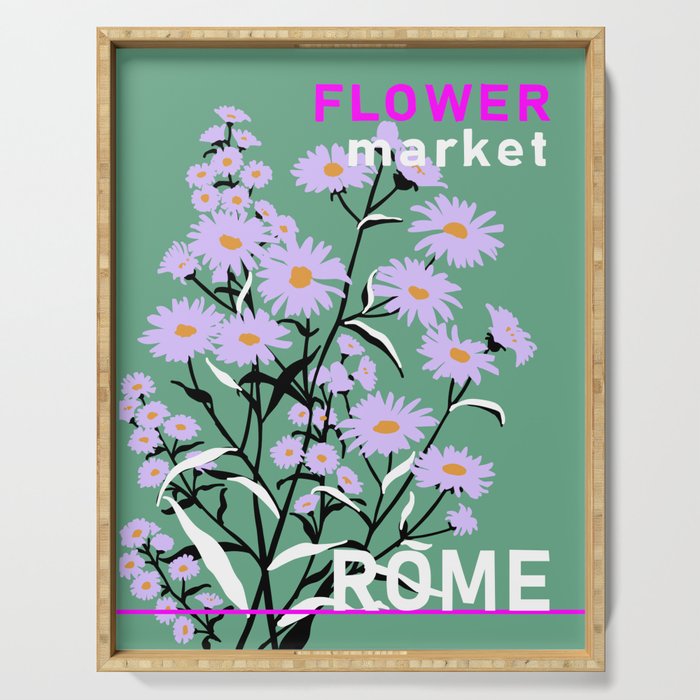 Flower Market Rome Serving Tray Gallery Image 1