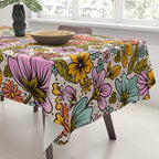 Retro Flower Power - Spring Palette Tablecloth Gallery Image 3