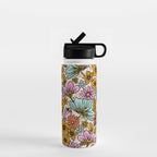 Retro Flower Power - Spring Palette Water Bottle Gallery Image 1