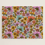 Retro Flower Power - Spring Palette Jigsaw Puzzle Gallery Image 1