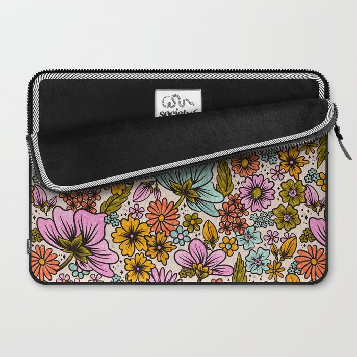 Retro Flower Power - Spring Palette Laptop Sleeve Gallery Image 2