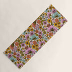 Retro Flower Power - Spring Palette Yoga Mat Gallery Image 1