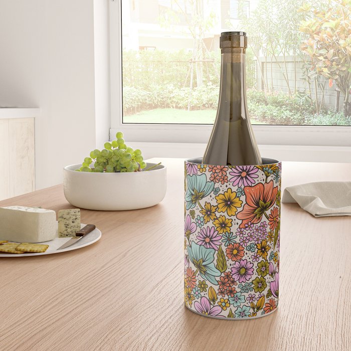 Retro Flower Power - Spring Palette Wine Chiller Gallery Image 4
