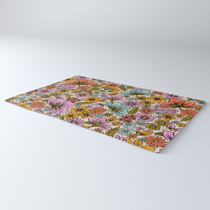 Retro Flower Power - Spring Palette Rug Gallery Image 3