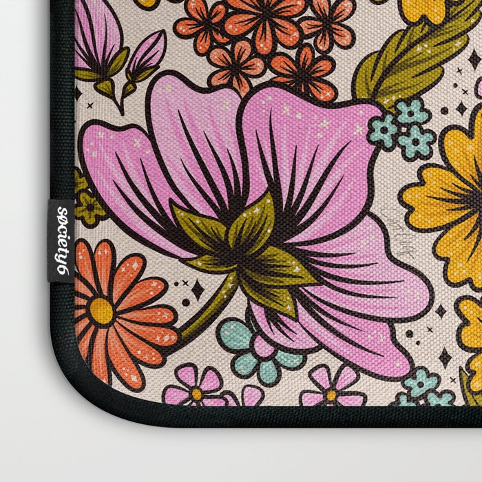 Retro Flower Power - Spring Palette Laptop Sleeve Gallery Image 3