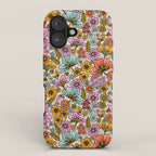 Retro Flower Power - Spring Palette iPhone Case Gallery Image 1