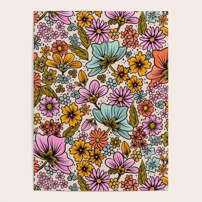 Retro Flower Power - Spring Palette Poster Gallery Image 4