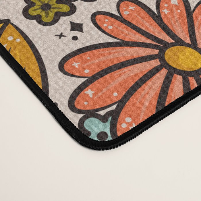 Retro Flower Power - Spring Palette Desk Mat Gallery Image 4