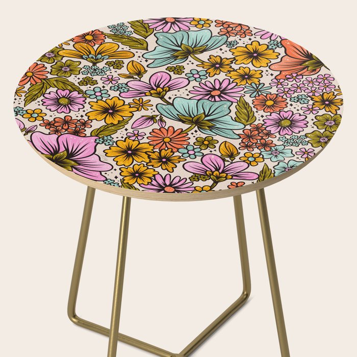 Retro Flower Power - Spring Palette Side Table Gallery Image 2