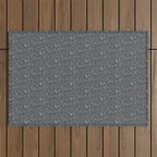 Paisley Line Art - Navy Outdoor Rug Gallery Image 1
