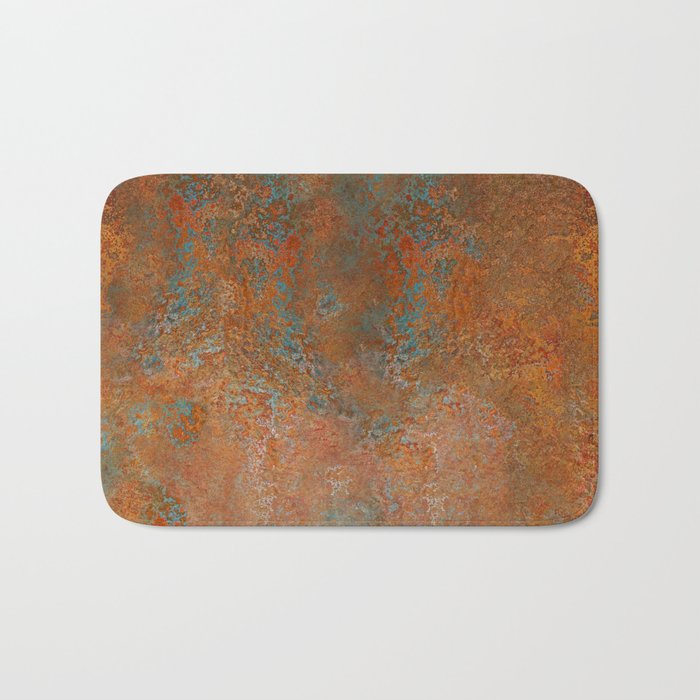 Vintage Rust Copper Bath Mat Gallery Image 1