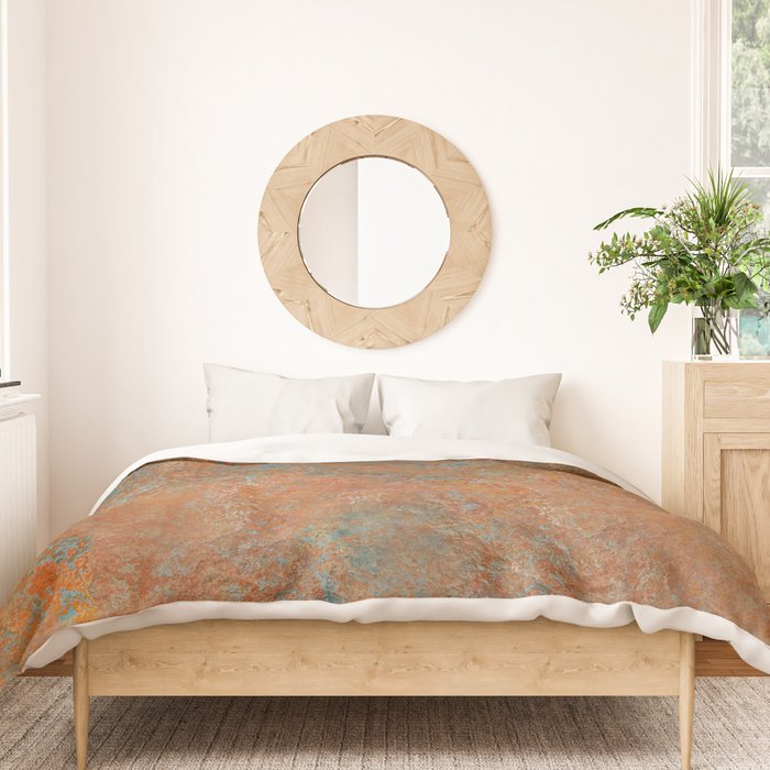 Vintage Rust Copper Duvet Cover Gallery Image 3