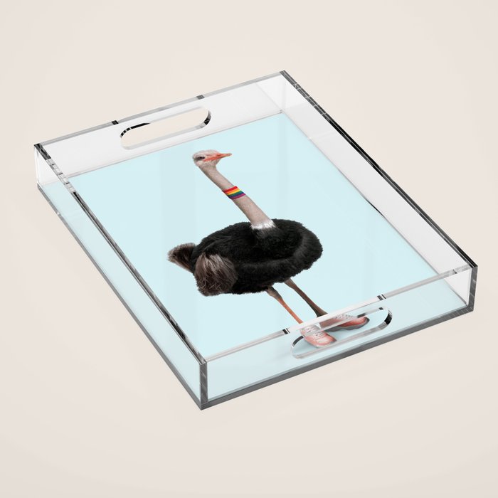 Sporty Ostrich Acrylic Tray Gallery Image 1