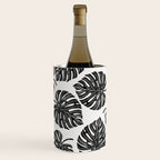 Watercolor Palm Leaves Black and White Wine Chiller Gallery Image 3