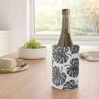 Watercolor Palm Leaves Black and White Wine Chiller Gallery Image 4