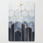 Soft Blue Hexagons Cutting Board Gallery Image 1