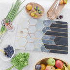 Soft Blue Hexagons Cutting Board Gallery Image 2