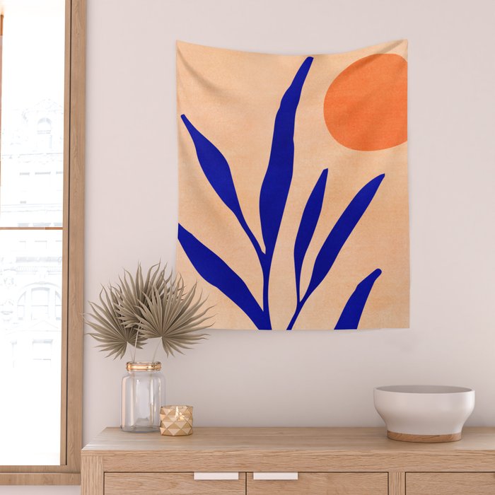 Golden Afternoon Abstract Landscape Wall Tapestry Gallery Image 2