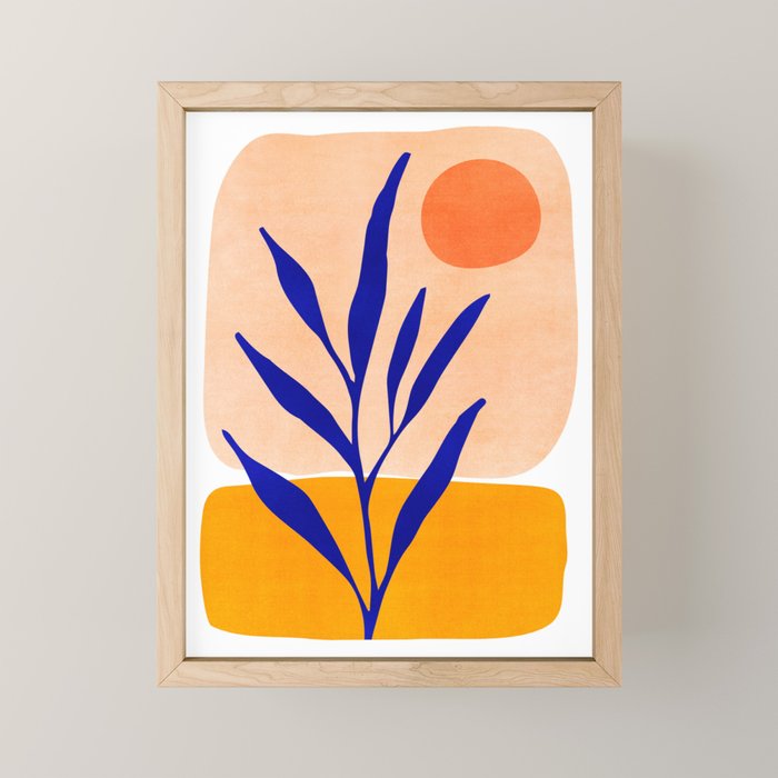 Golden Afternoon Abstract Landscape Mini Art Print Gallery Image 1