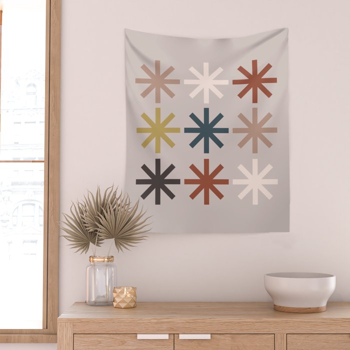 Snowflake 04 Wall Tapestry Gallery Image 2