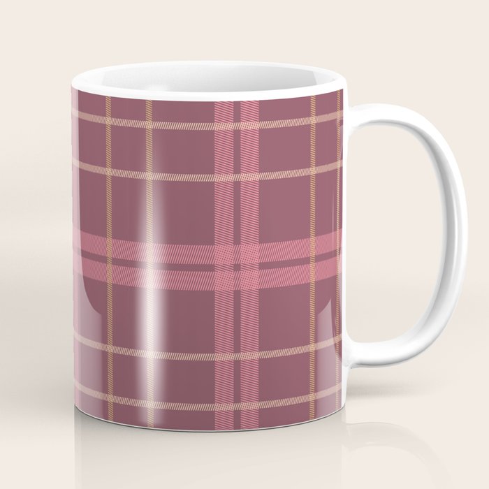 Warm Retro Plaid Pattern Coffee Mug Gallery Image 1