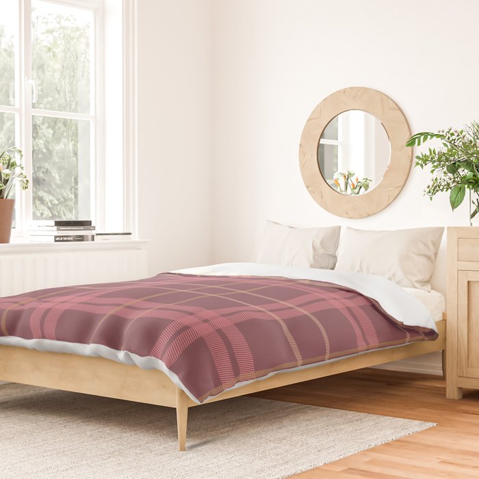 Warm Retro Plaid Pattern Duvet Cover Gallery Image 2