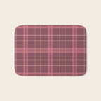 Warm Retro Plaid Pattern Bath Mat Gallery Image 1