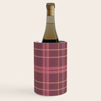 Warm Retro Plaid Pattern Wine Chiller Gallery Image 2
