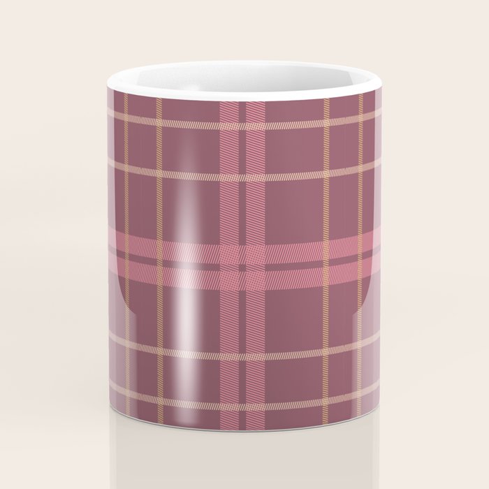 Warm Retro Plaid Pattern Coffee Mug Gallery Image 4