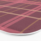 Warm Retro Plaid Pattern Bath Mat Gallery Image 3