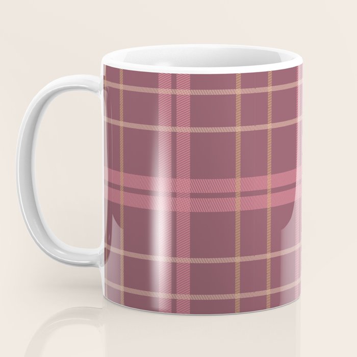 Warm Retro Plaid Pattern Coffee Mug Gallery Image 3