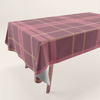 Warm Retro Plaid Pattern Tablecloth Gallery Image 1