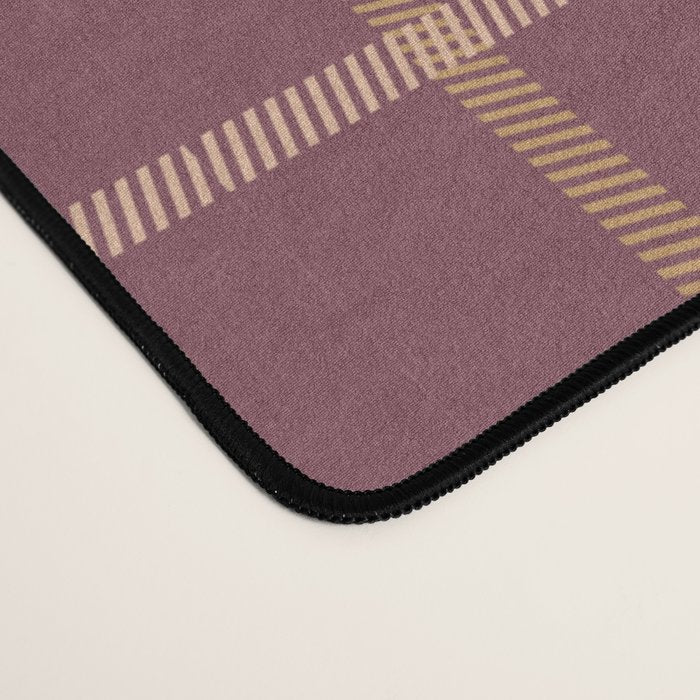 Warm Retro Plaid Pattern Desk Mat Gallery Image 4