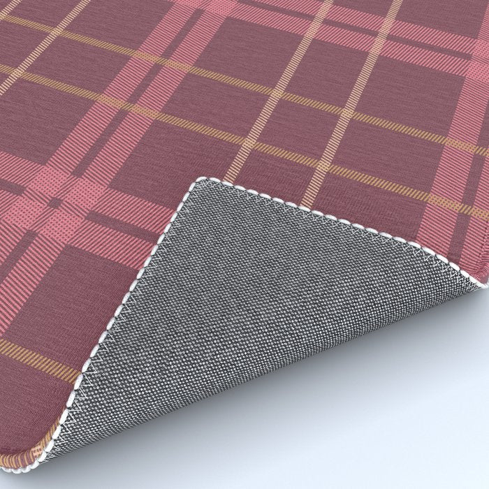 Warm Retro Plaid Pattern Rug Gallery Image 4