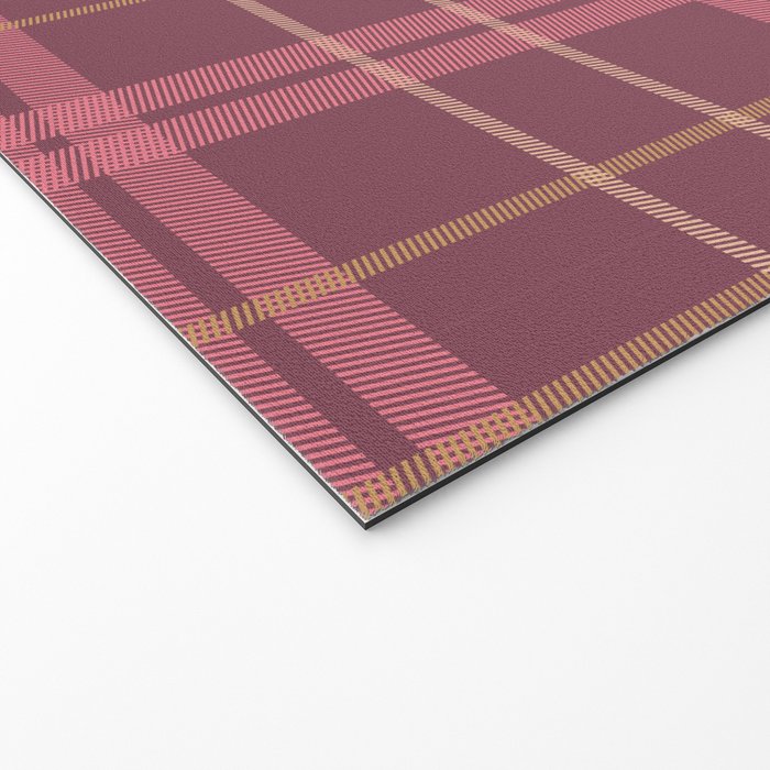 Warm Retro Plaid Pattern Welcome Mat Gallery Image 2